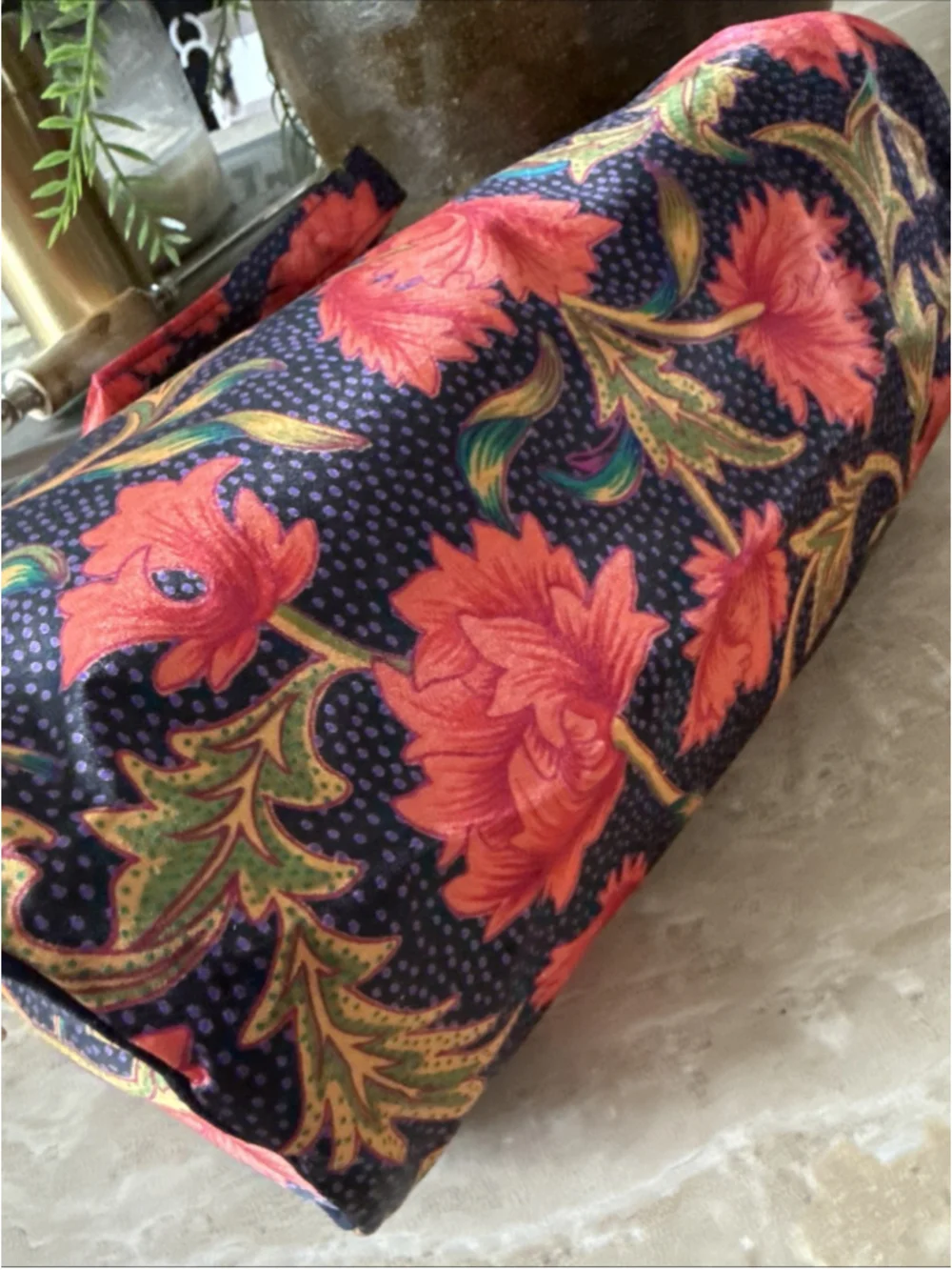 Trina Inc Floral Cosmetic Travel Bag 1960s